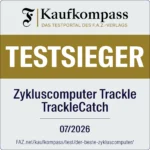 Testsiegel von Kaufkompass (F.A.Z.-Verlag): trackle Zykluscomputer als Testsieger ausgezeichnet