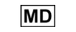 Ein rechteckiges Symbol mit den schwarzen Buchstaben „MD“ in einem Rahmen. Es steht für „Medical Device“ und kennzeichnet trackle offiziell als zugelassenes Medizinprodukt.